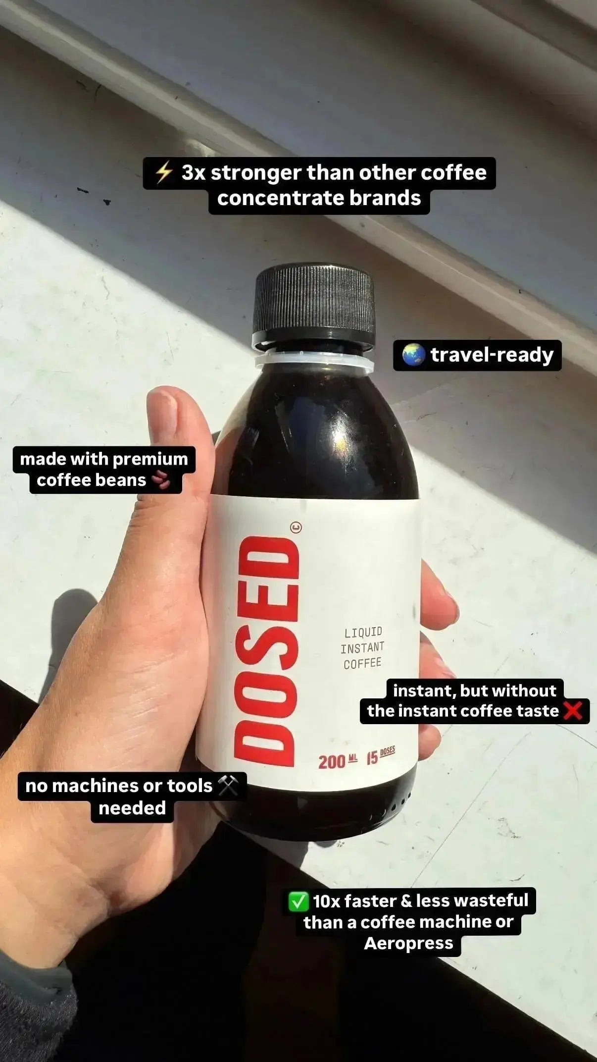 Decaf Coffee Concentrate Dosed