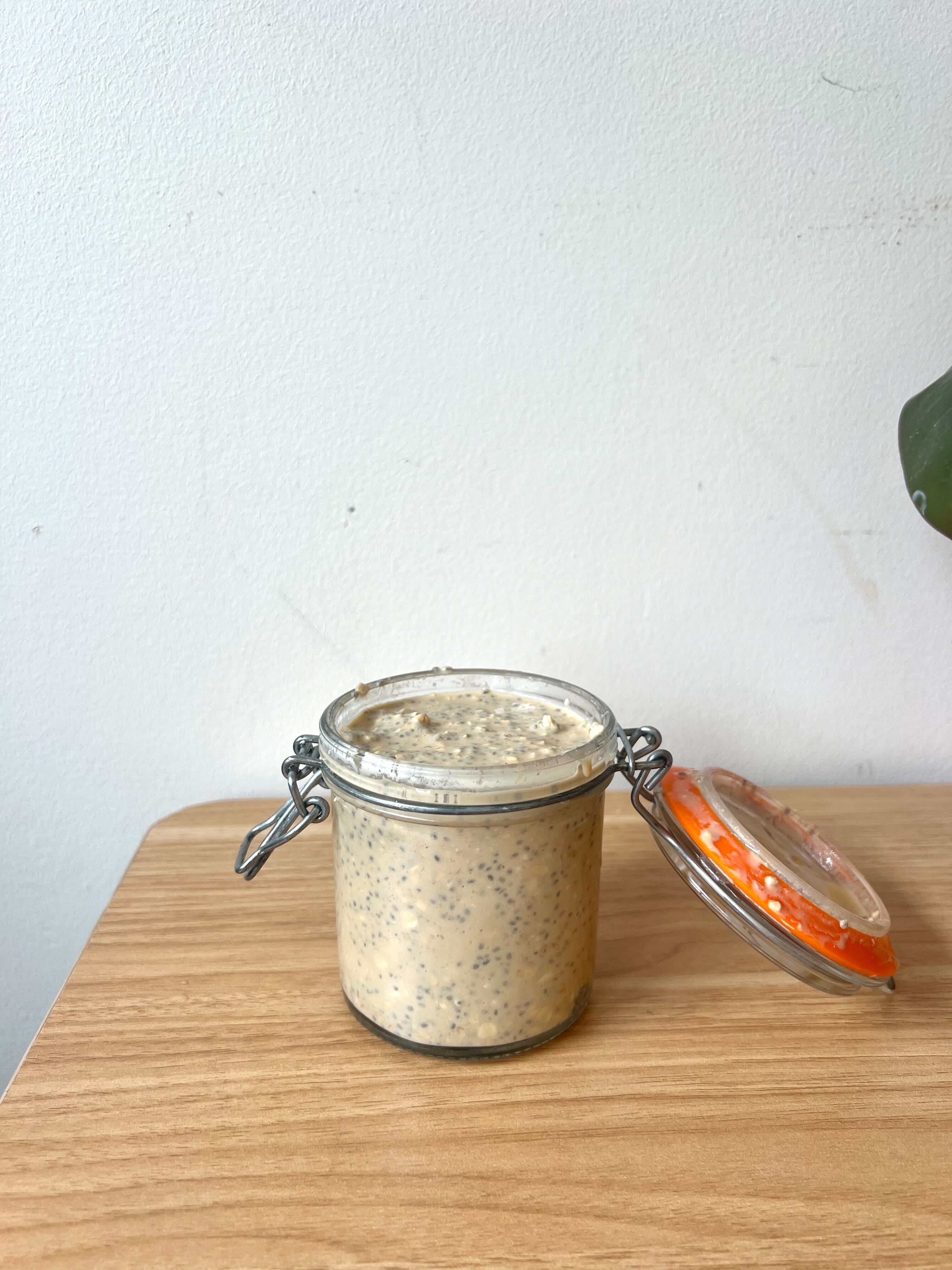 Peanut Butter Coffee Overnight Oats Recipe