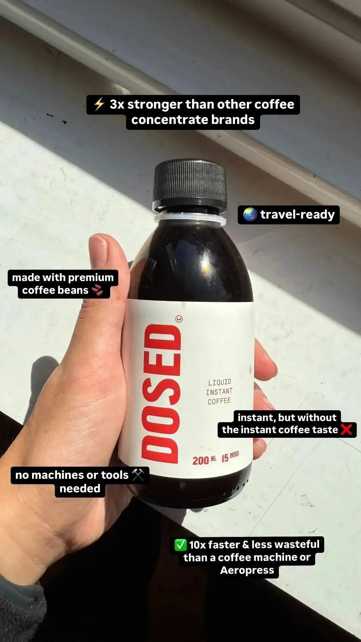 Decaf Coffee Concentrate Dosed